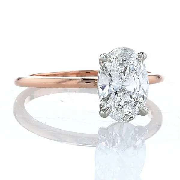 Rose Gold Oval Solitaire