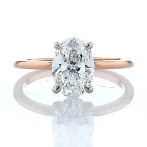 Rose Gold Oval Solitaire