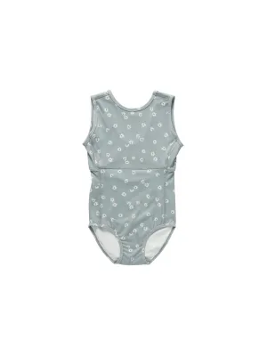 Rylee & Cru - Blue Daisy Keyhole Leotard