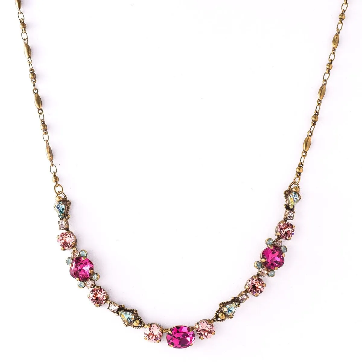 Saffron Necklace Pink Crystal