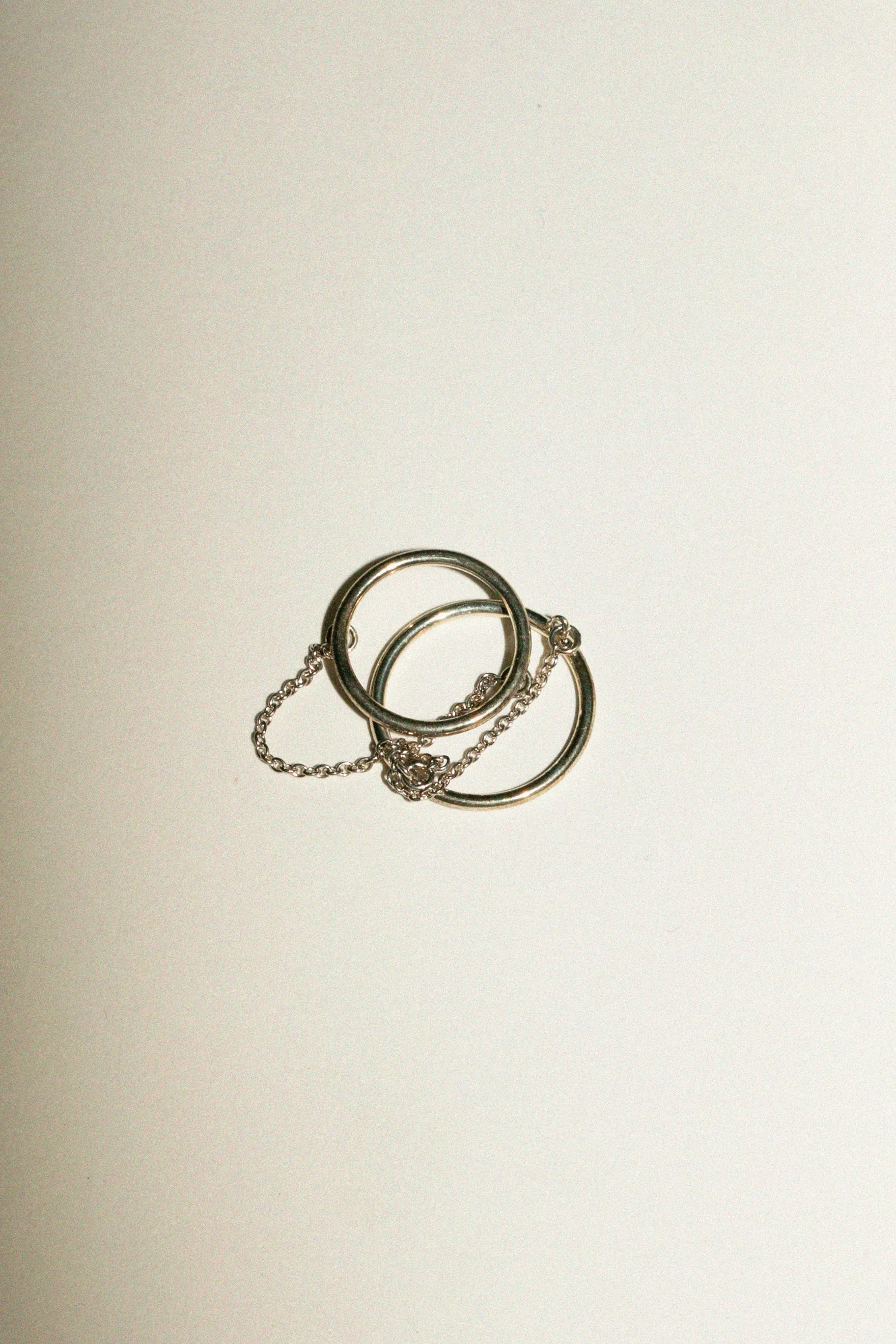 Silver Double Wire Chain Ring