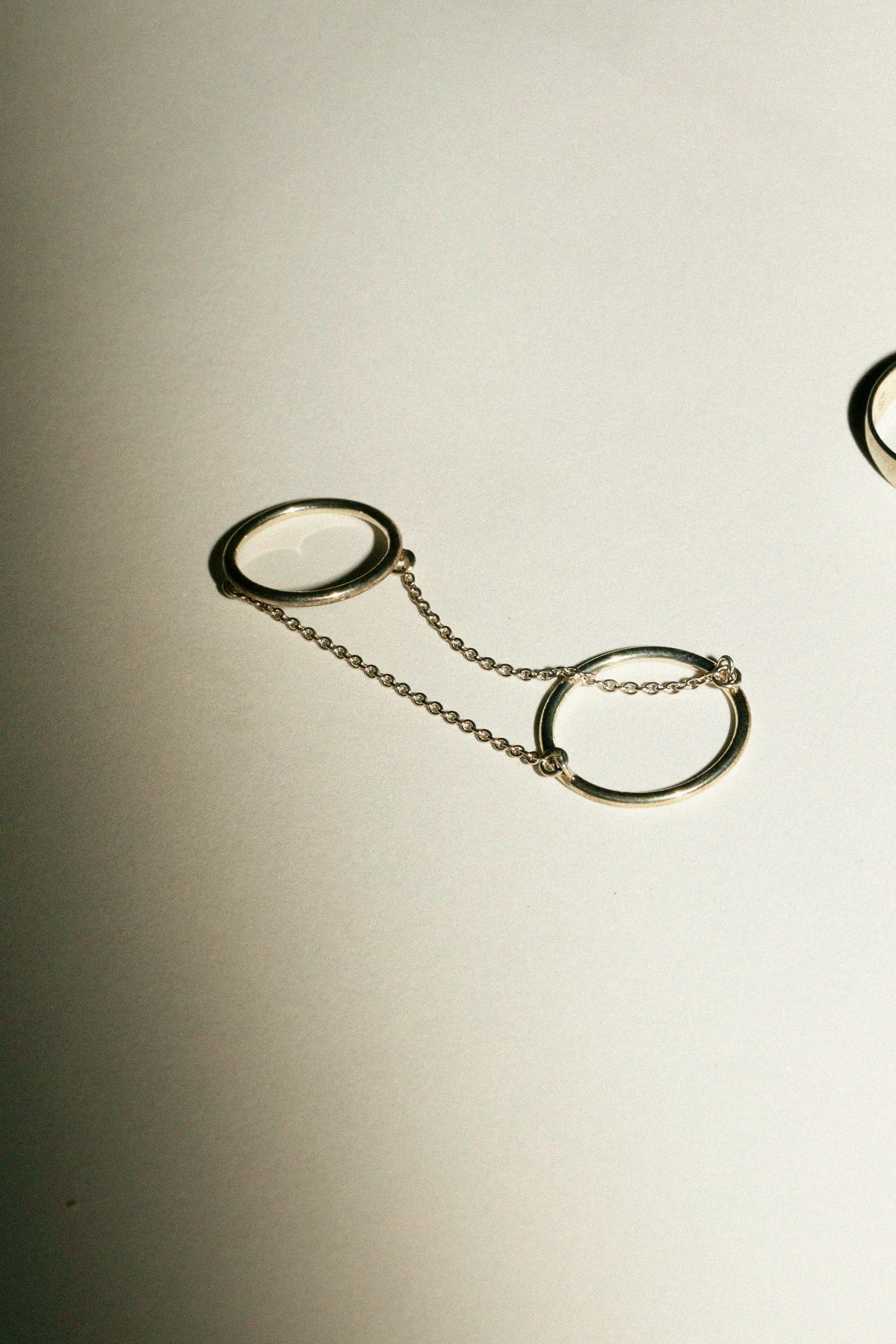 Silver Double Wire Chain Ring