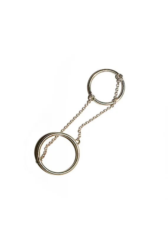 Silver Double Wire Chain Ring