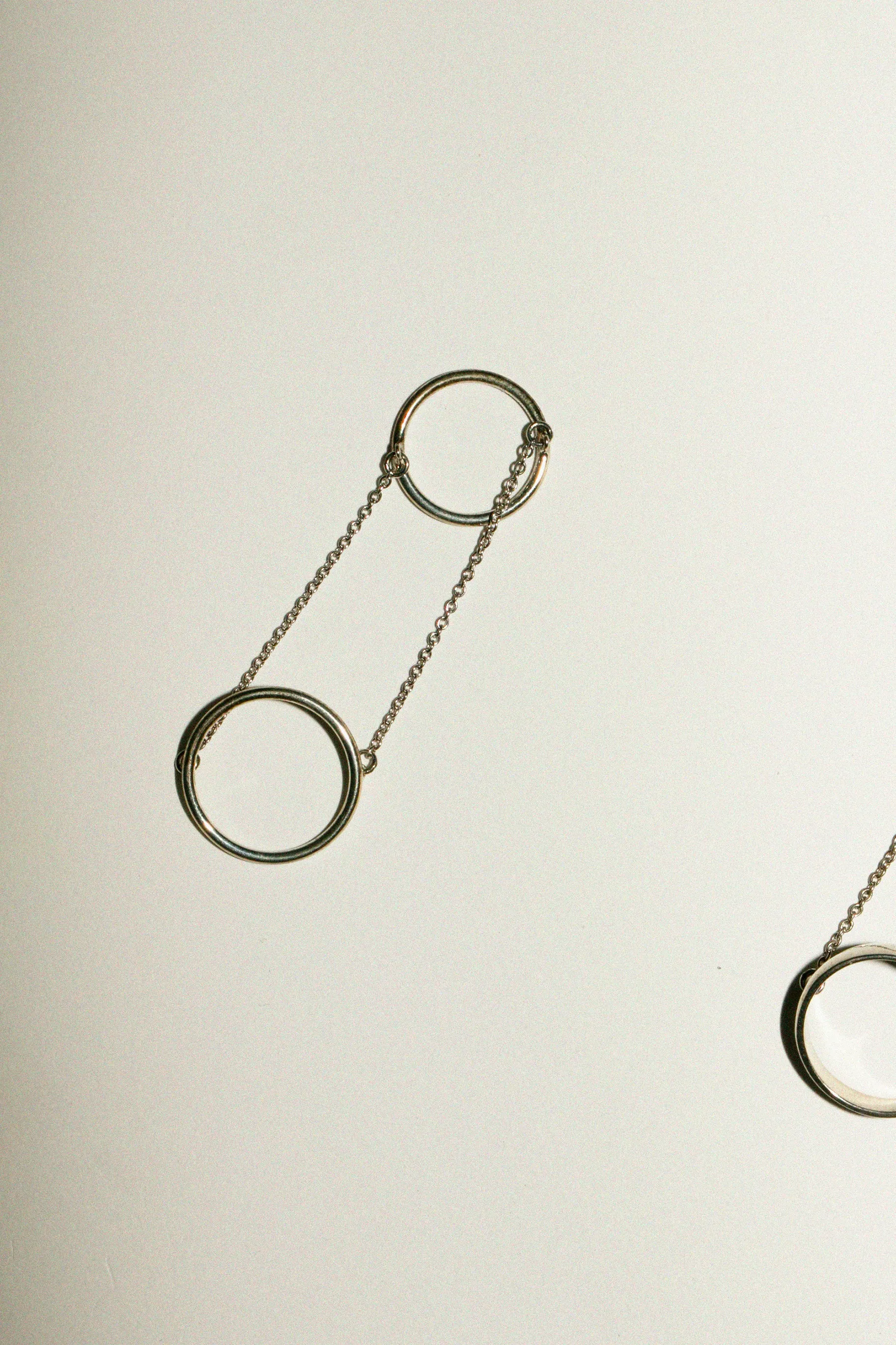 Silver Double Wire Chain Ring