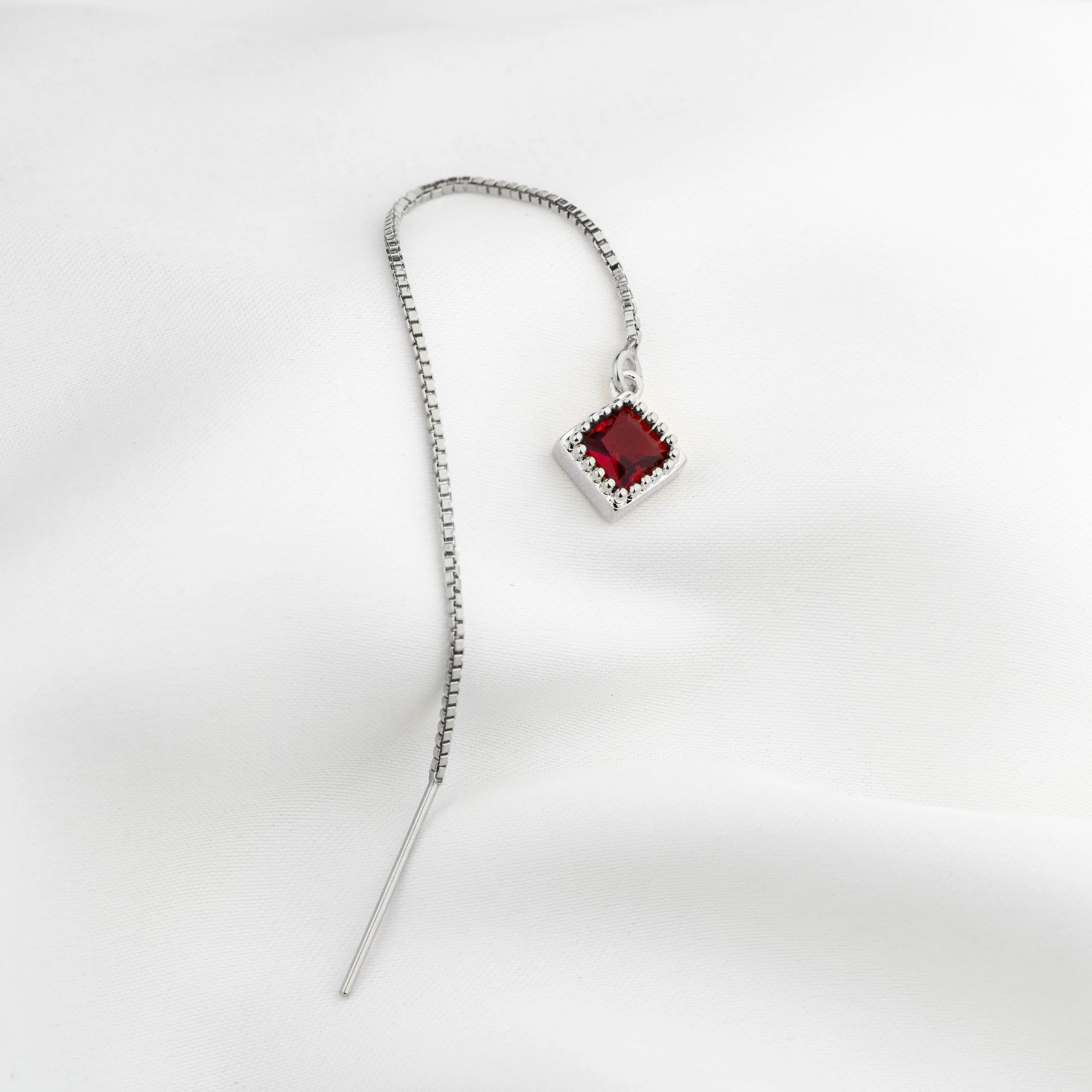 Silver Elegant Ruby Earthread