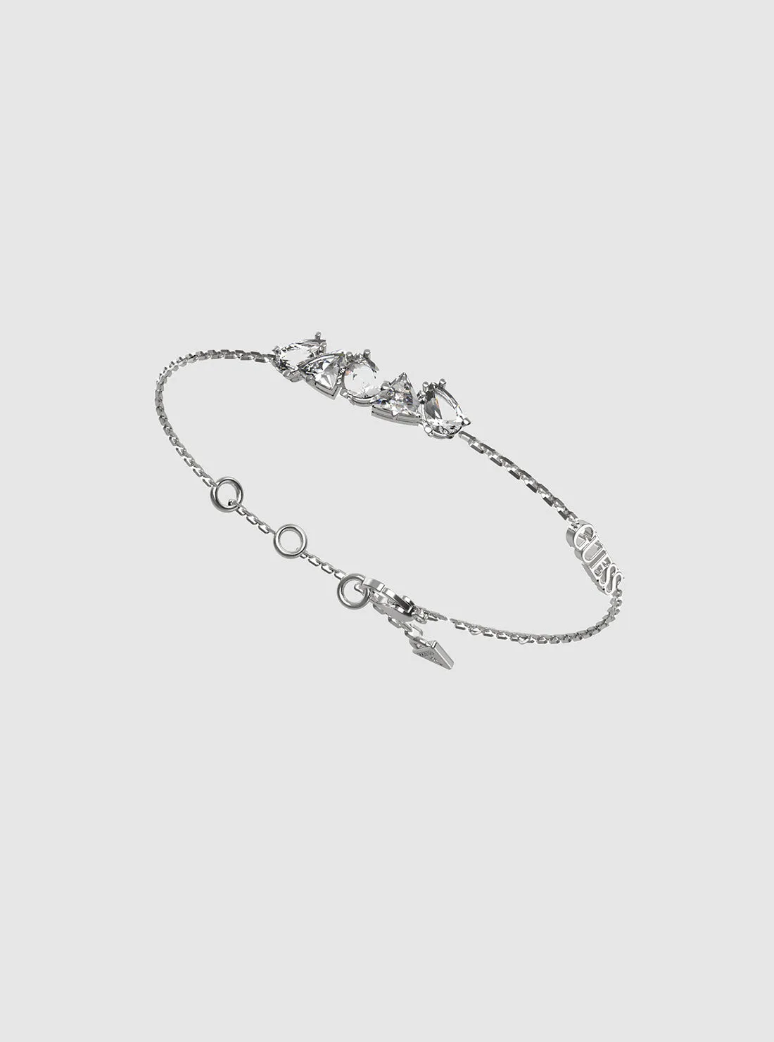 Silver Multi Crystal Bracelet