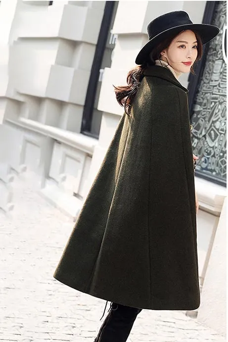 Simple British style fashion cape CD008