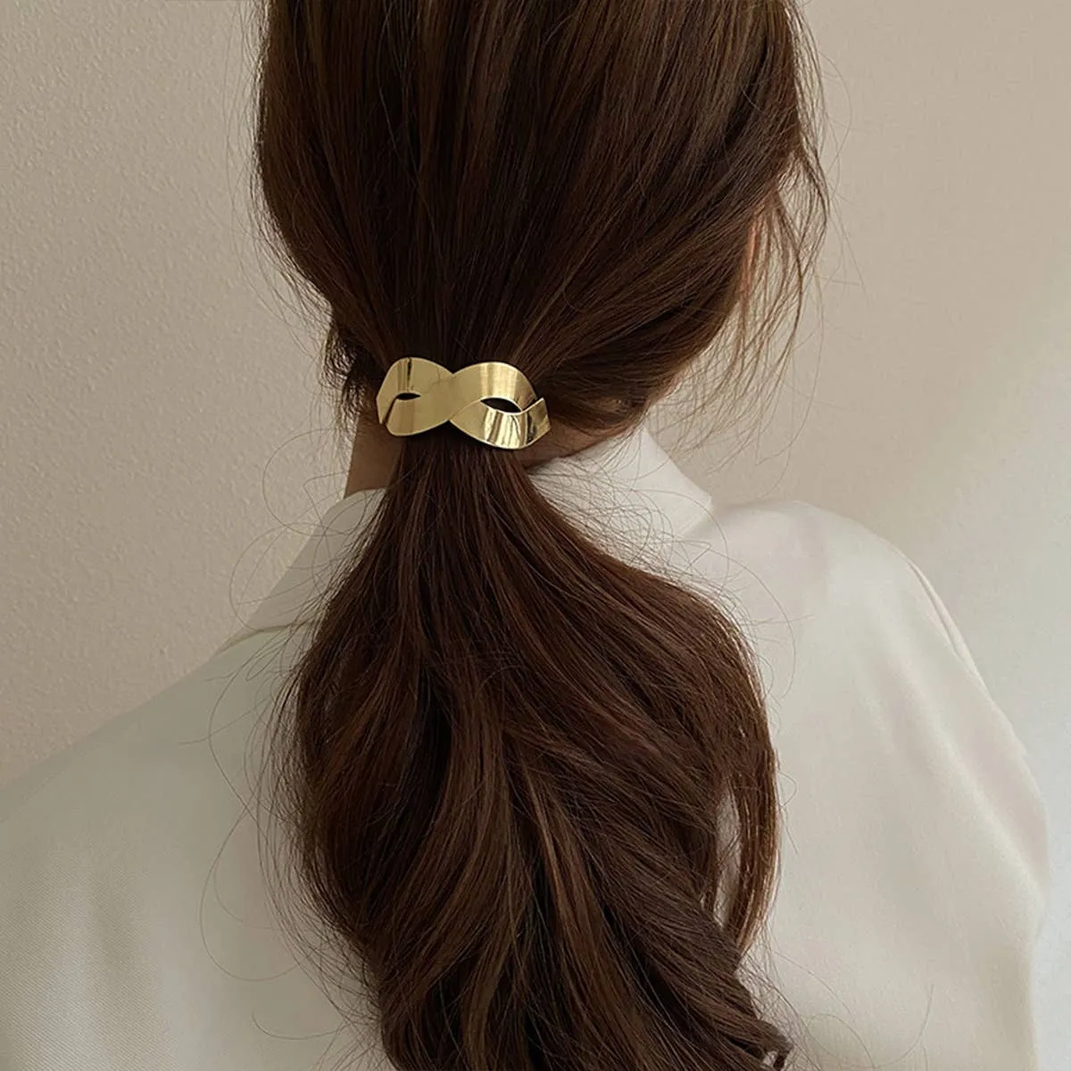 Simple Brushed Hair Scrunchie - Rectangular