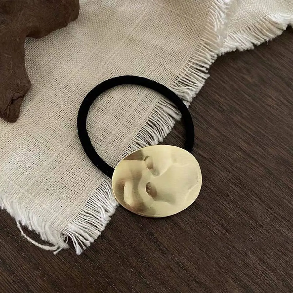 Simple Brushed Hair Scrunchie - Rectangular