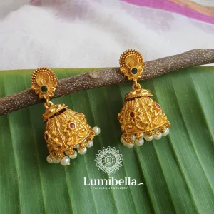 Simple Golden Jhumkas