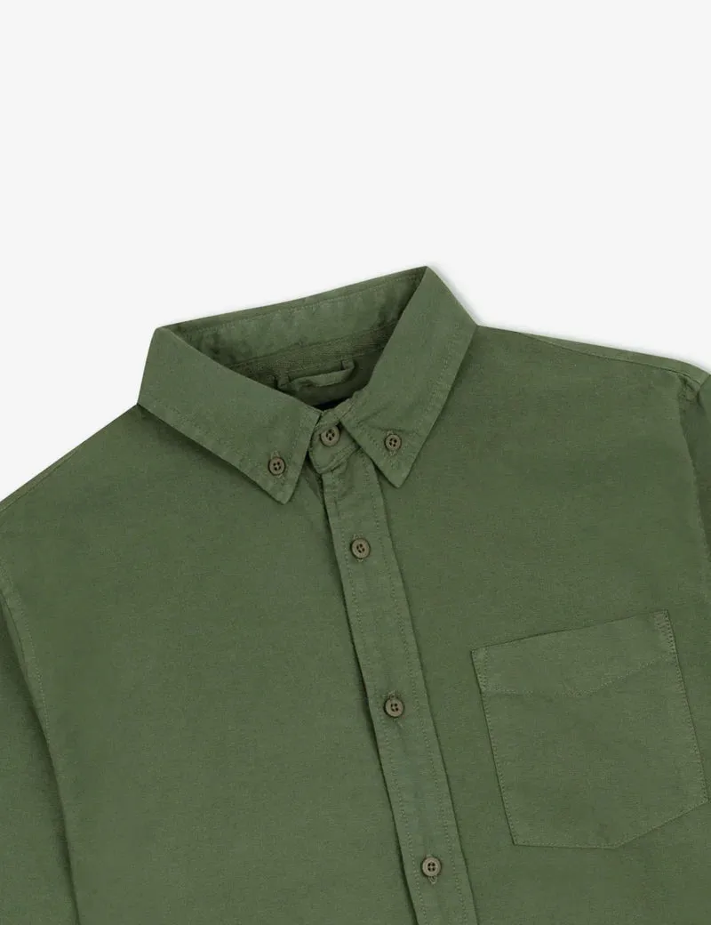 Simple | Oxford Long Sleeve Shirt | Fatigue