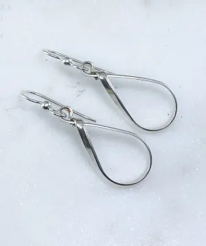 Small sterling silver teardrop earrings