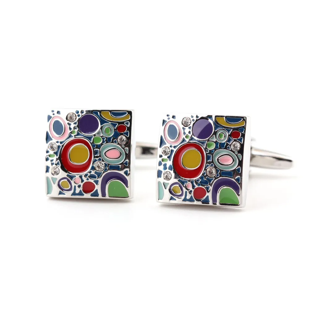 Square Enamel Cuff Links