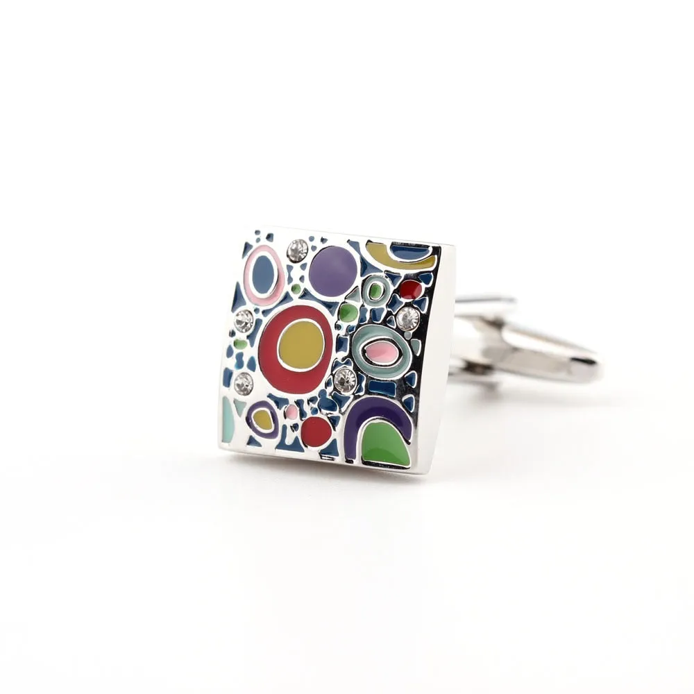 Square Enamel Cuff Links