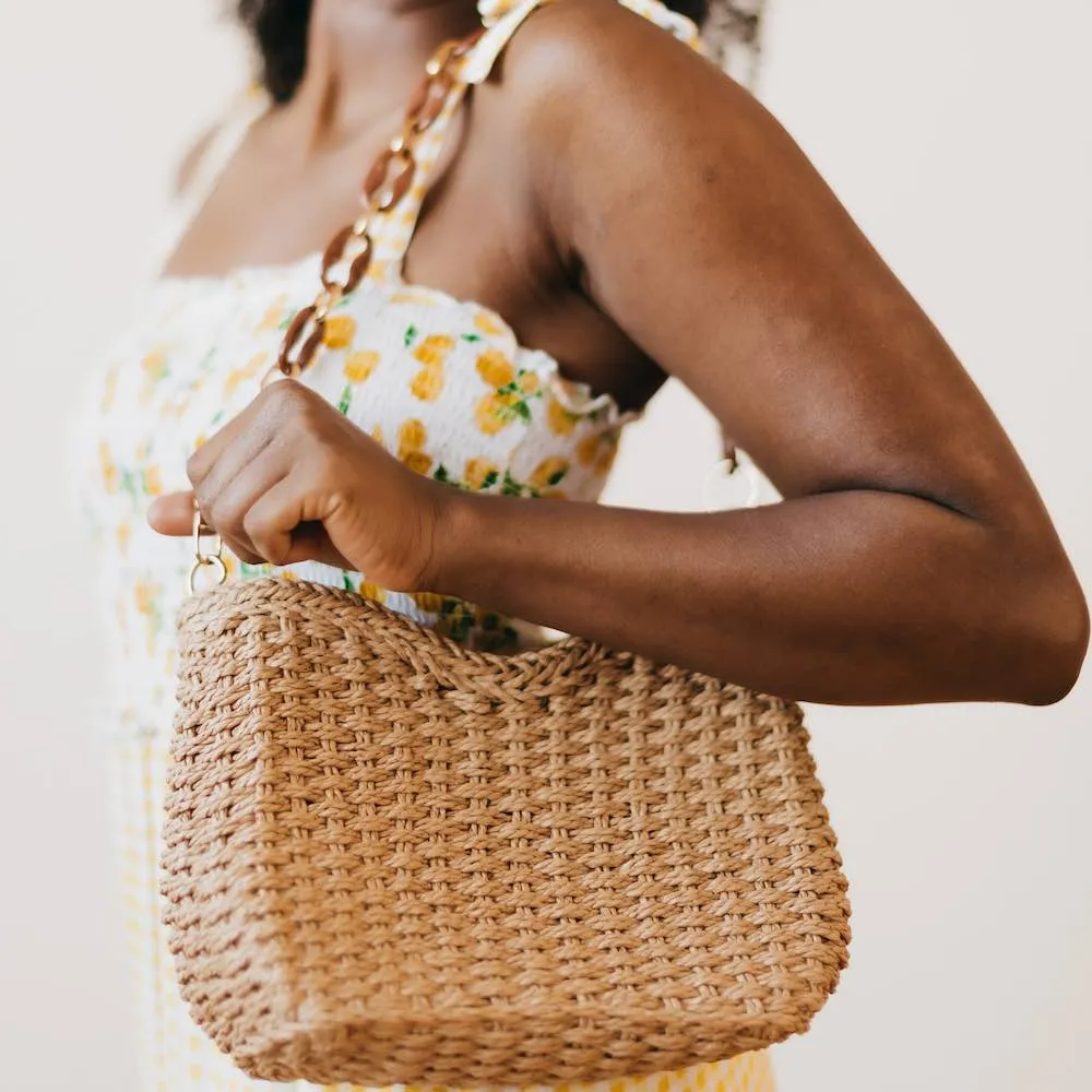 Staycation Straw Shoulder & Crossbody Bag