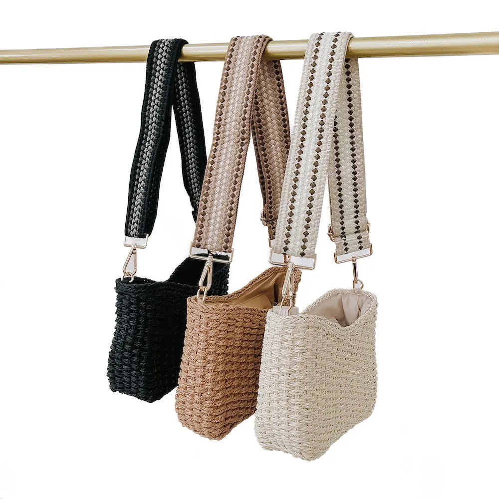 Staycation Straw Shoulder & Crossbody Bag