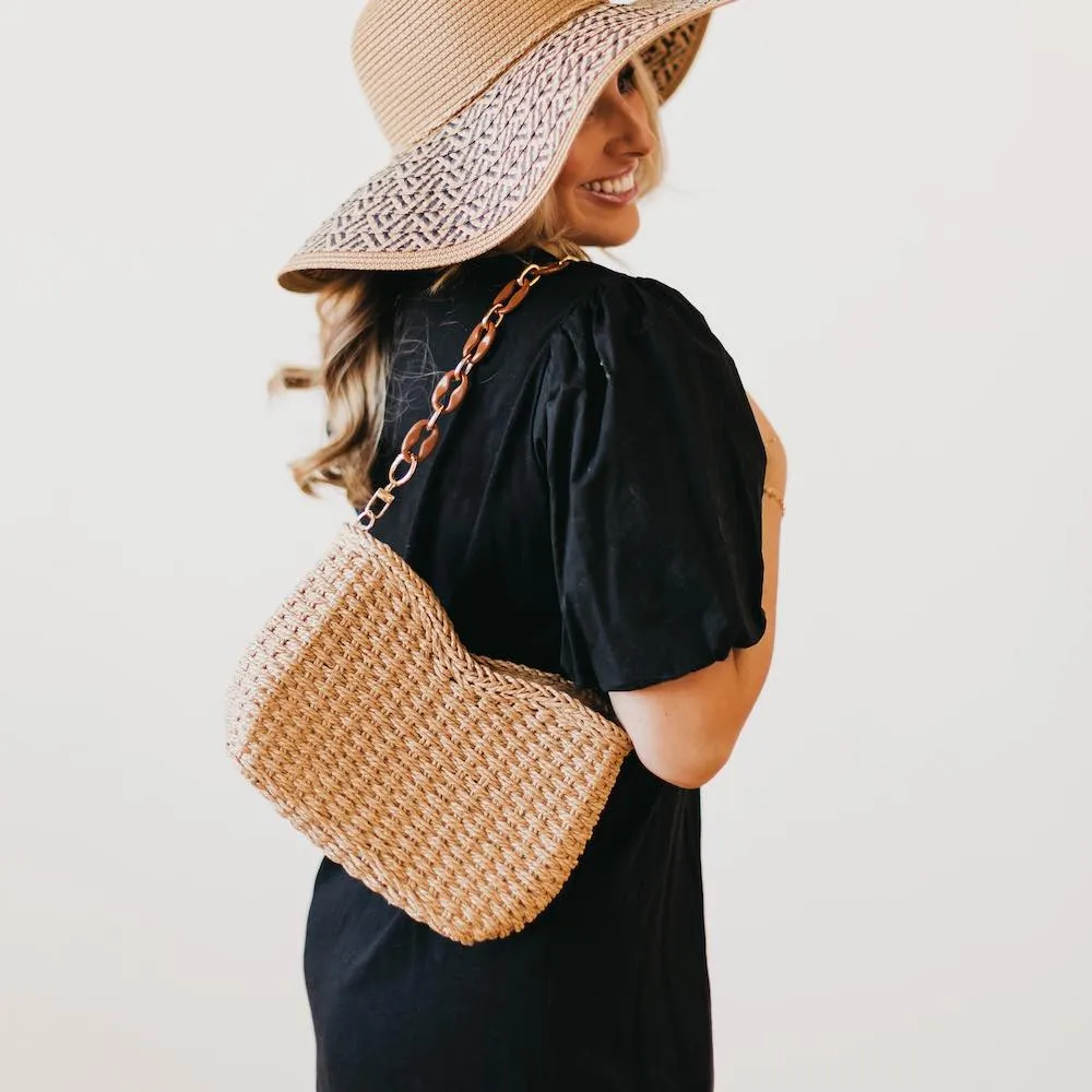 Staycation Straw Shoulder & Crossbody Bag