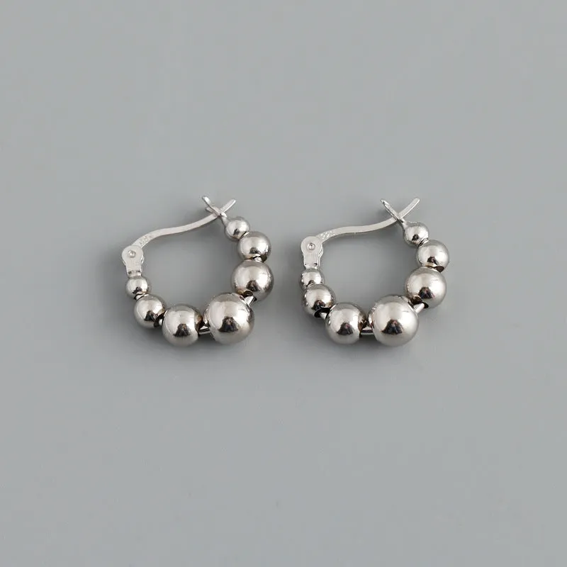 Sterling Silver Elegant Ball Earrings