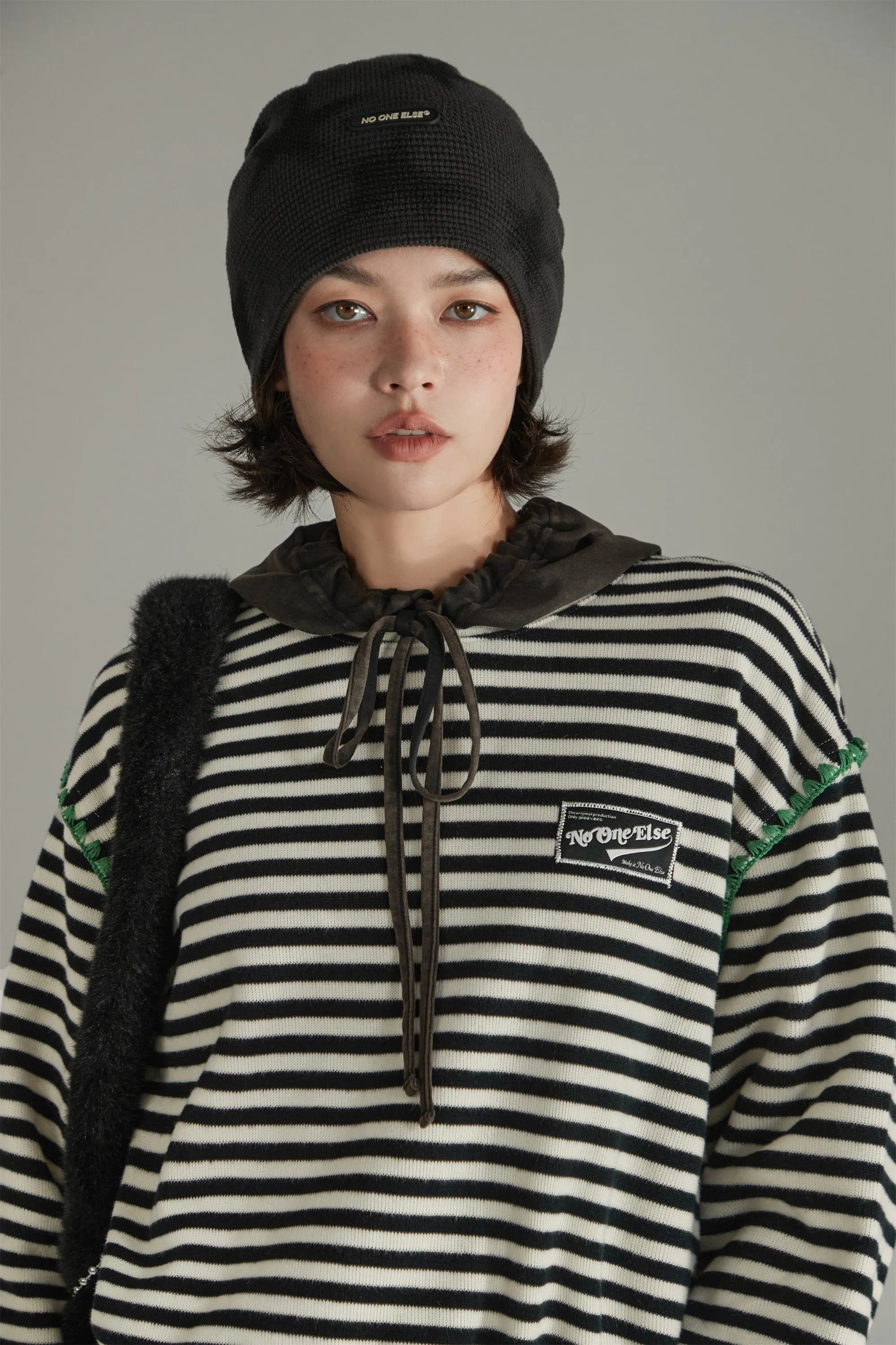 Stitch Stripe Simple Sweatshirt