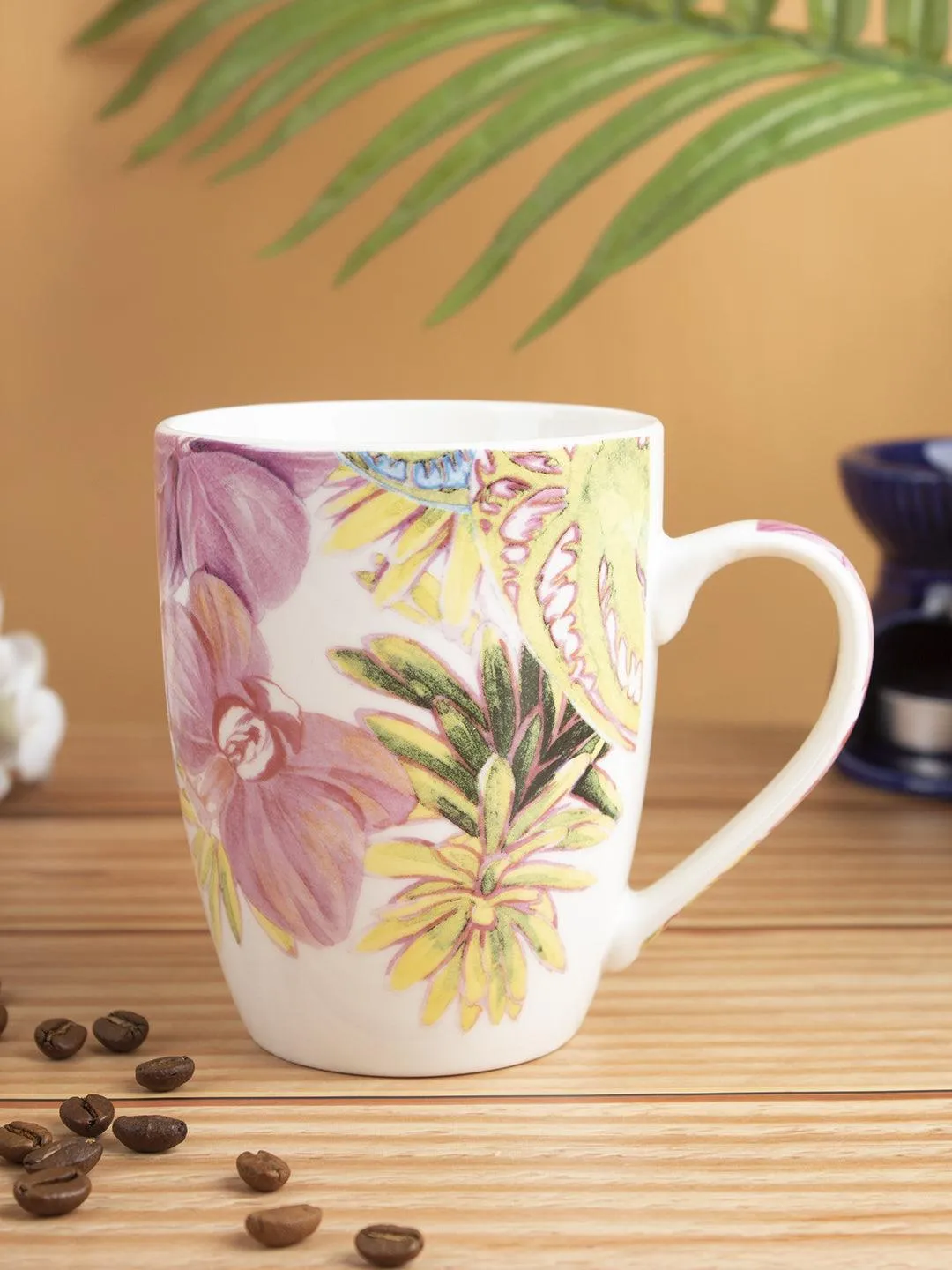 Stylish Floral Creamic Tea & Coffee Mug (350 mL)