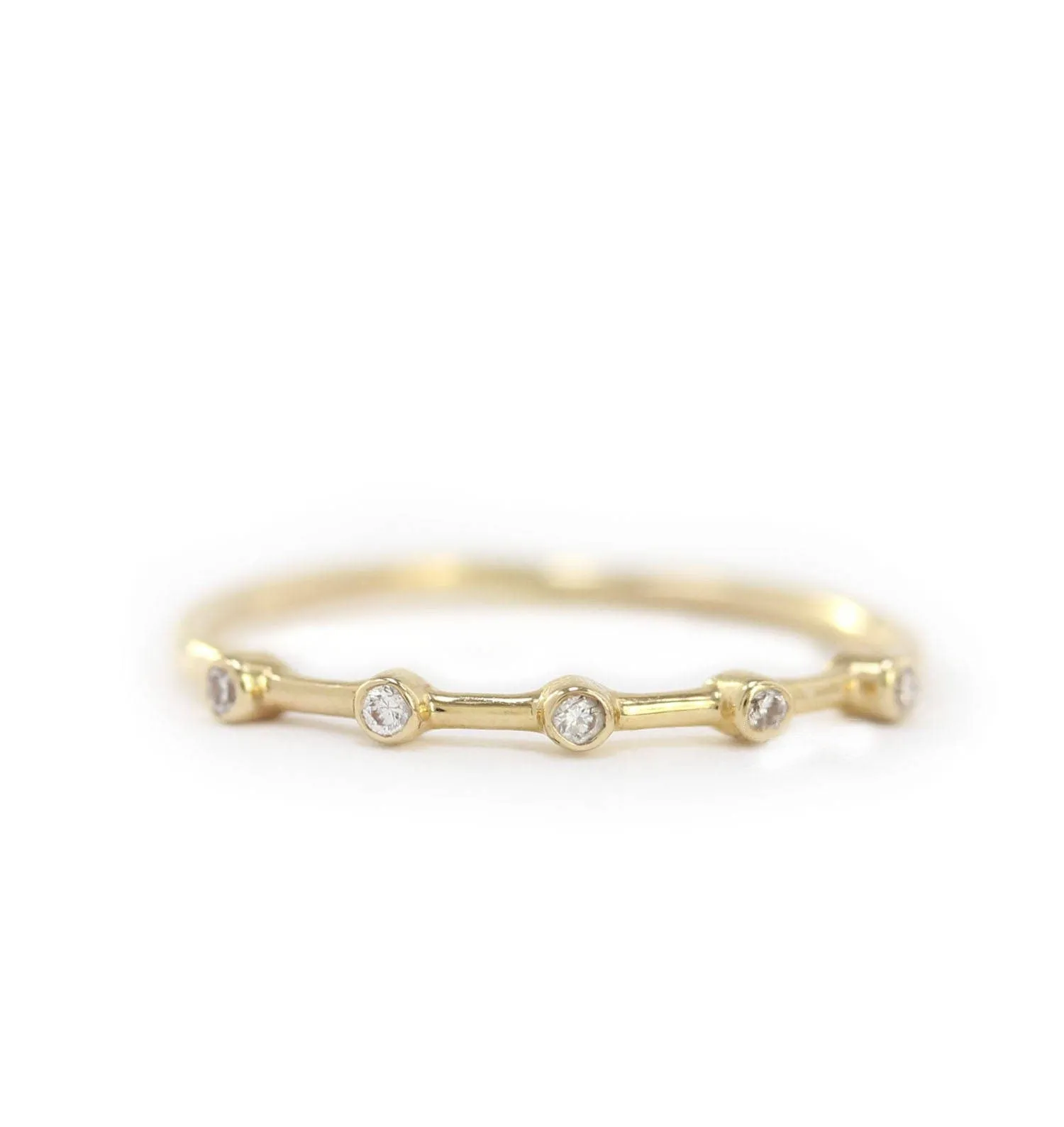 Super skinny gold ring | Thin stacking ring | Minimalist | Tiny diamond ring | Extra fine diamond ring