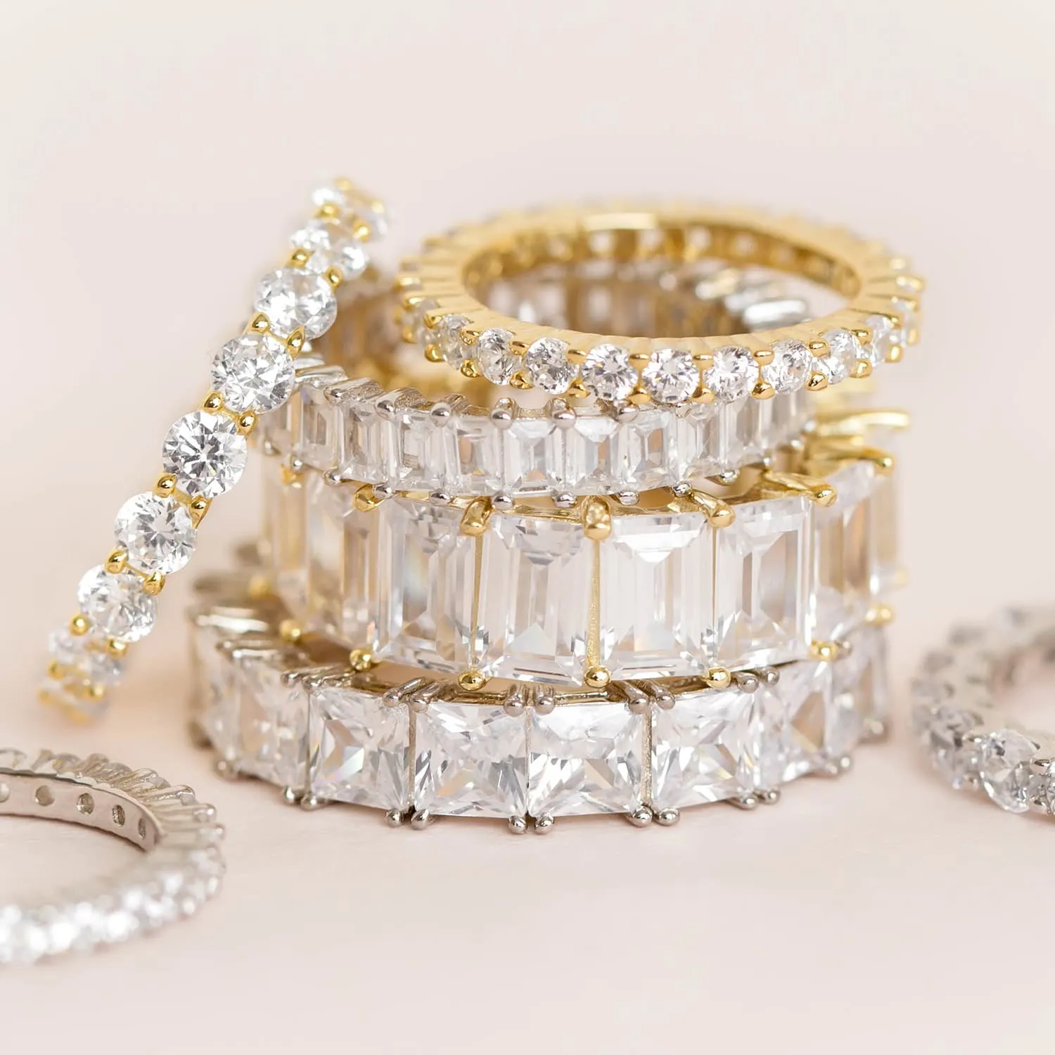 Thin CZ Eternity Band