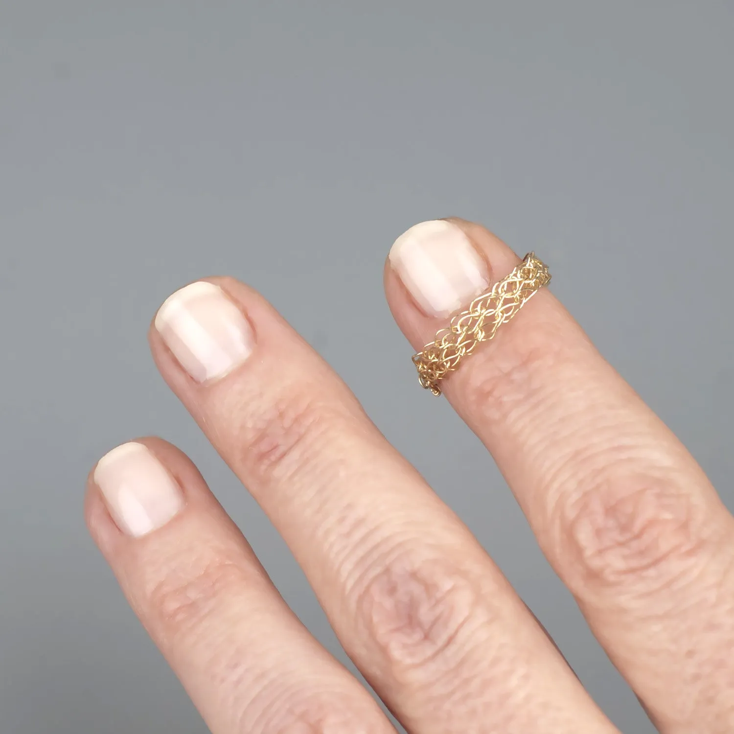 Thin gold ring