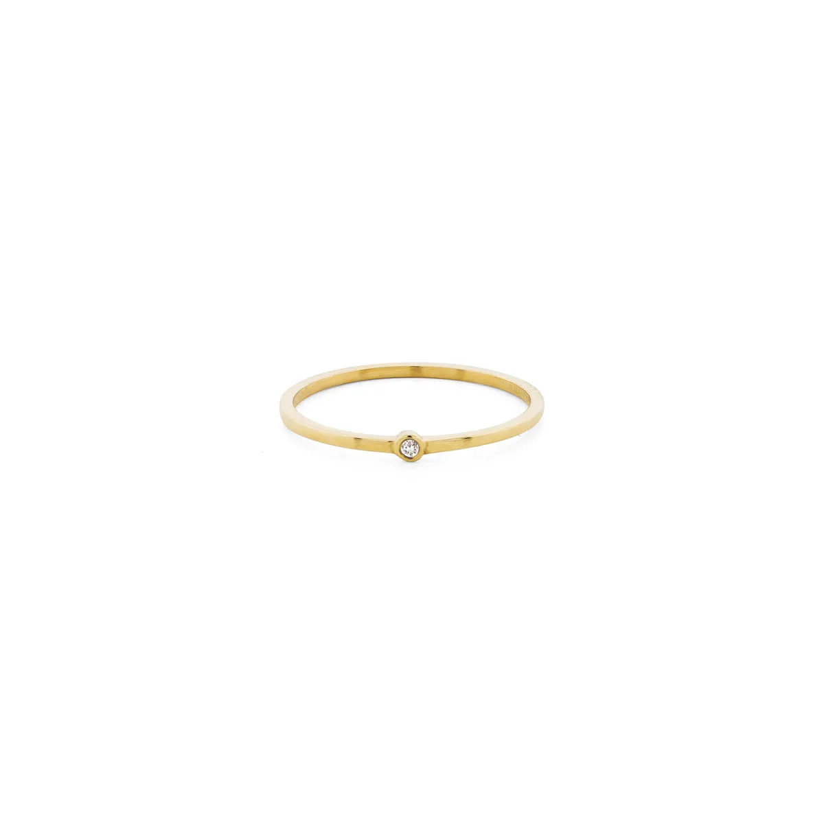 Thin Stackable Diamond & Gold Halo Band