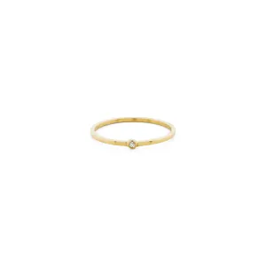 Thin Stackable Diamond & Gold Halo Band