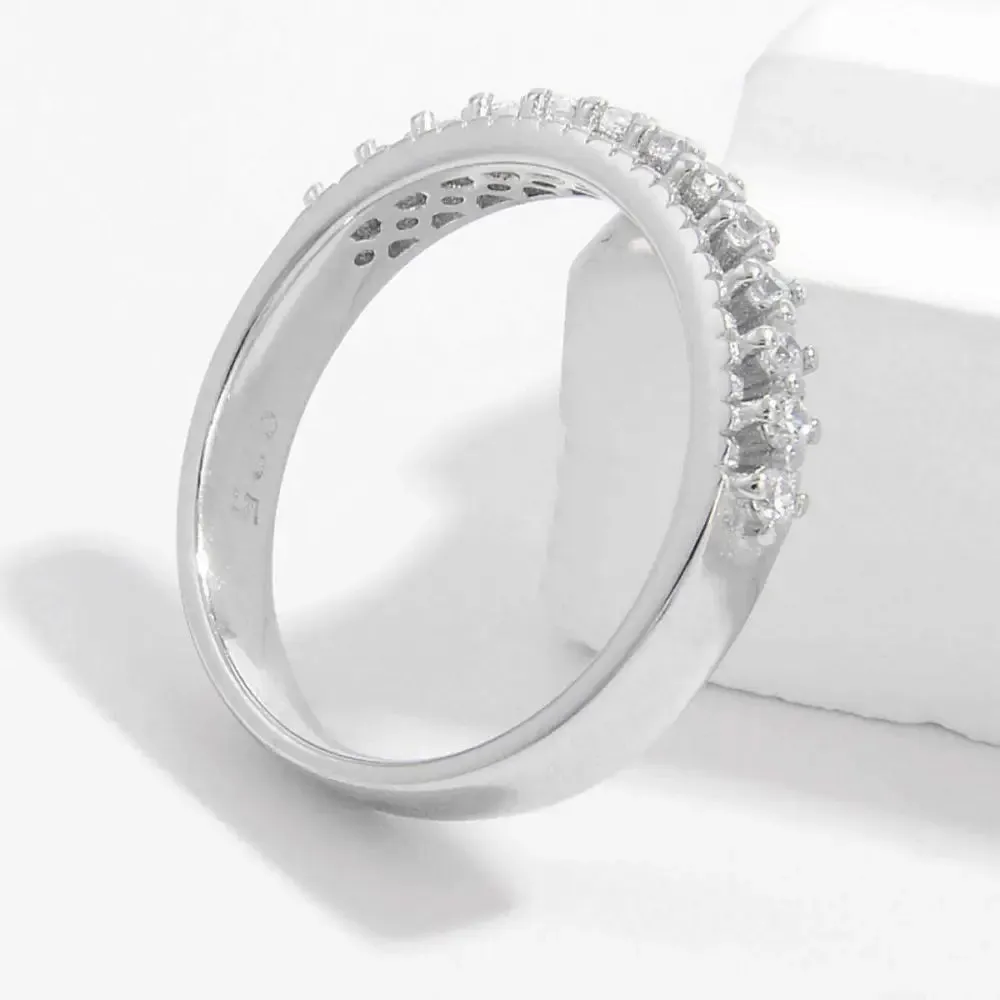 Timeless Elegance in 925 Sterling Silver Zircon Ring for Luxury Fashion