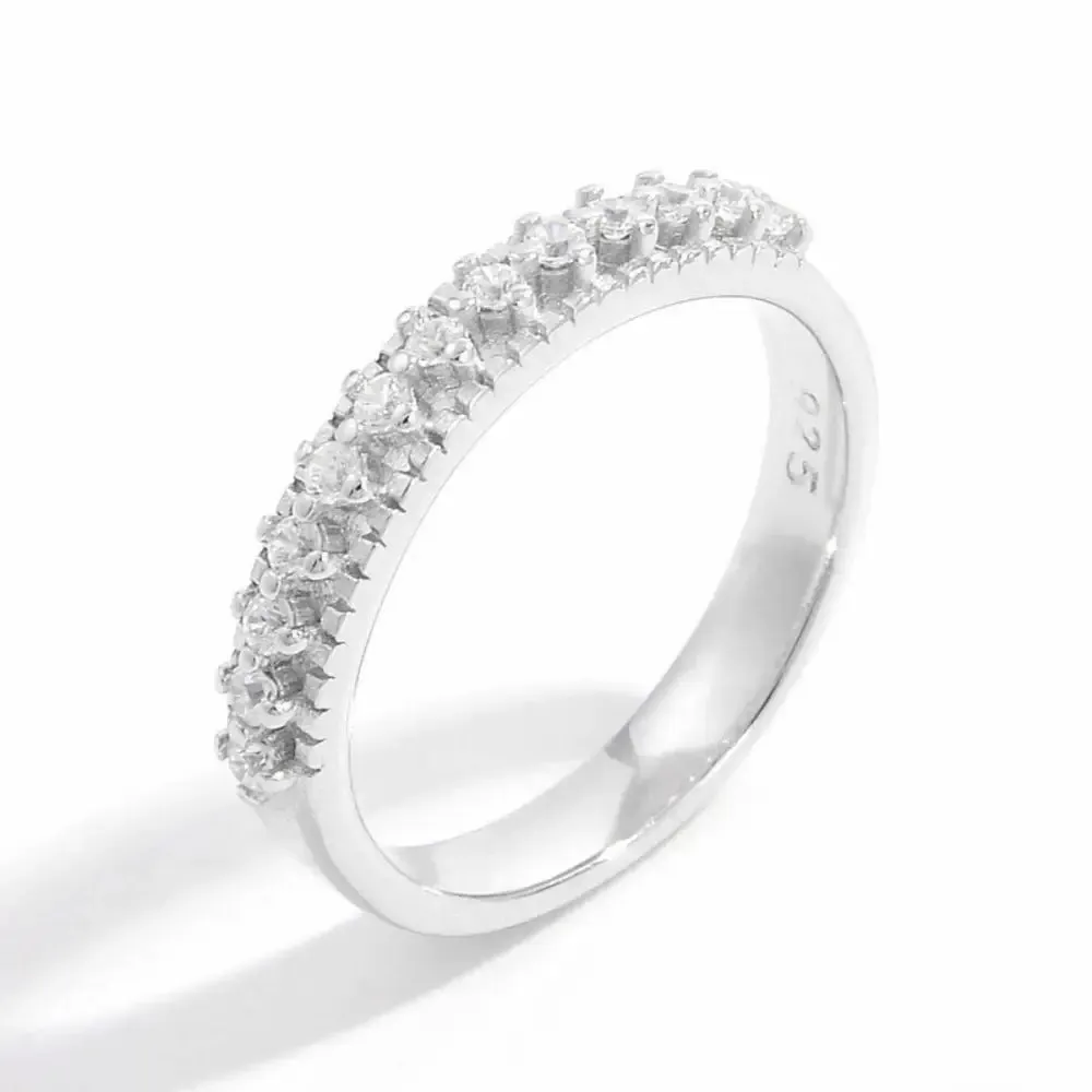 Timeless Elegance in 925 Sterling Silver Zircon Ring for Luxury Fashion