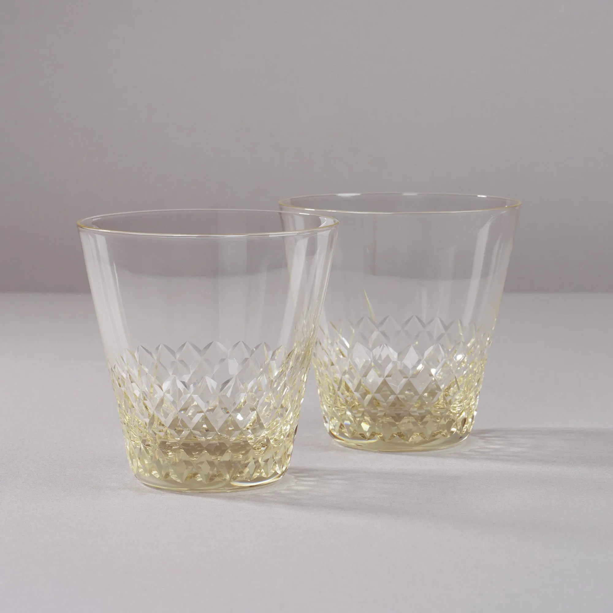 Tokyo Edo Kiriko Amber Glass Set