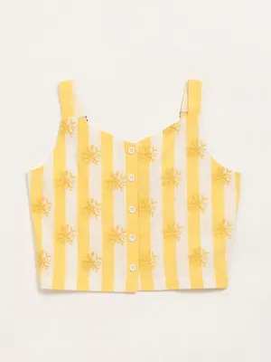 Utsa Kids Yellow Striped Top (8 -14yrs)