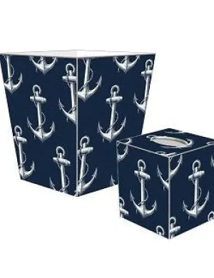 Vintage Anchor Decoupage Bath Set