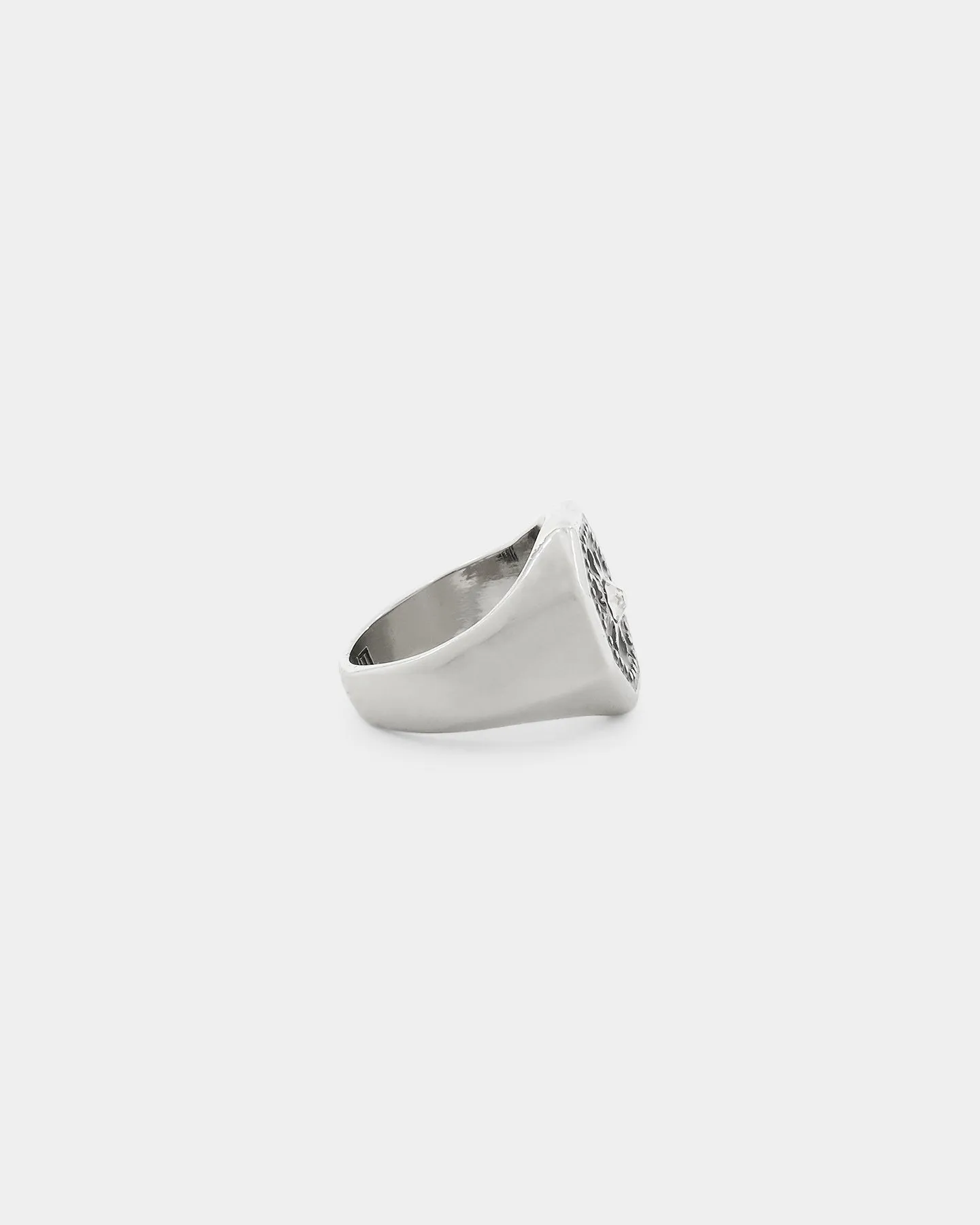 Wild For The Weekend Octagon Sun Signet Ring (Large) Silver