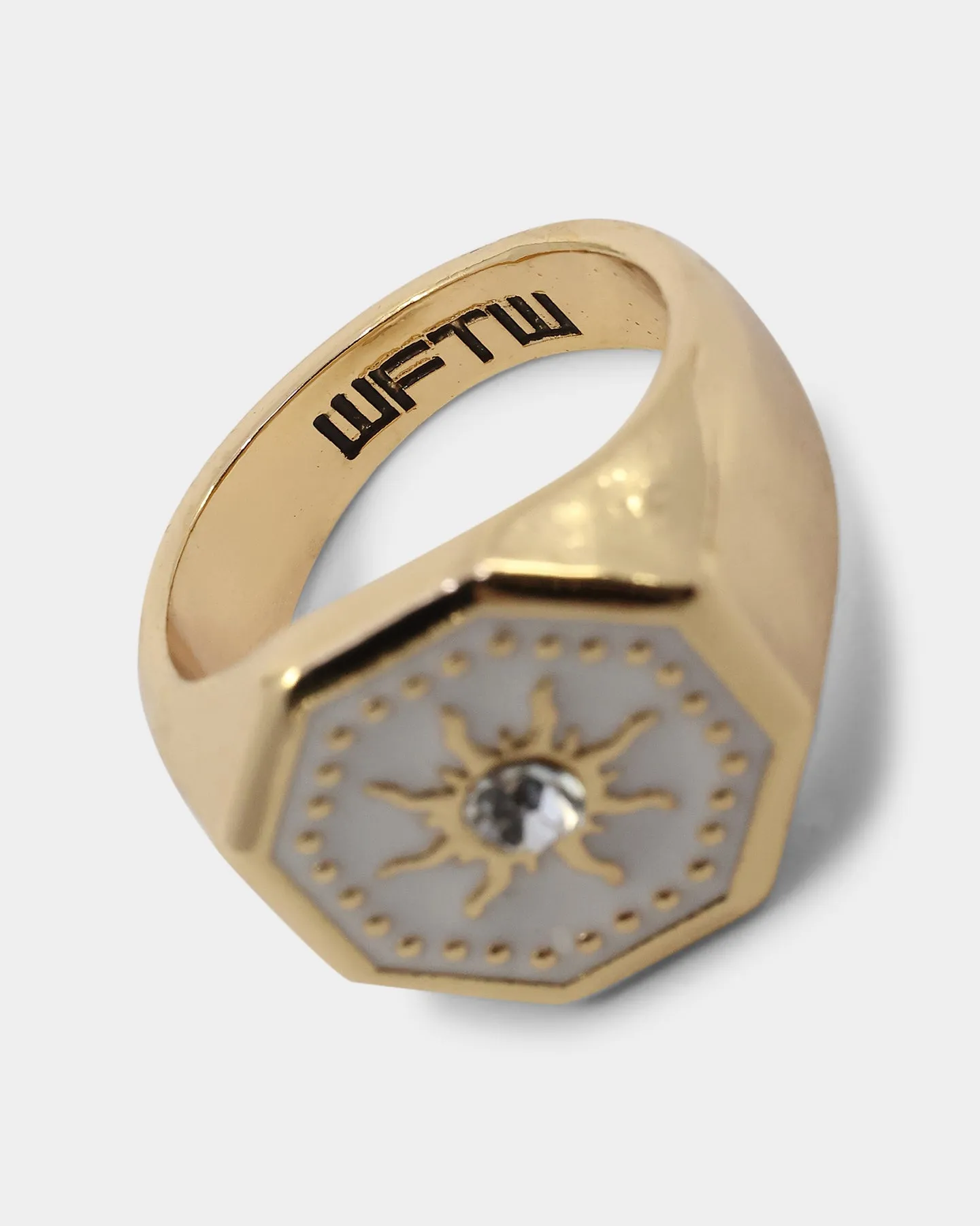 Wild For The Weekend Octagon Sun Signet Ring (Medium) Gold