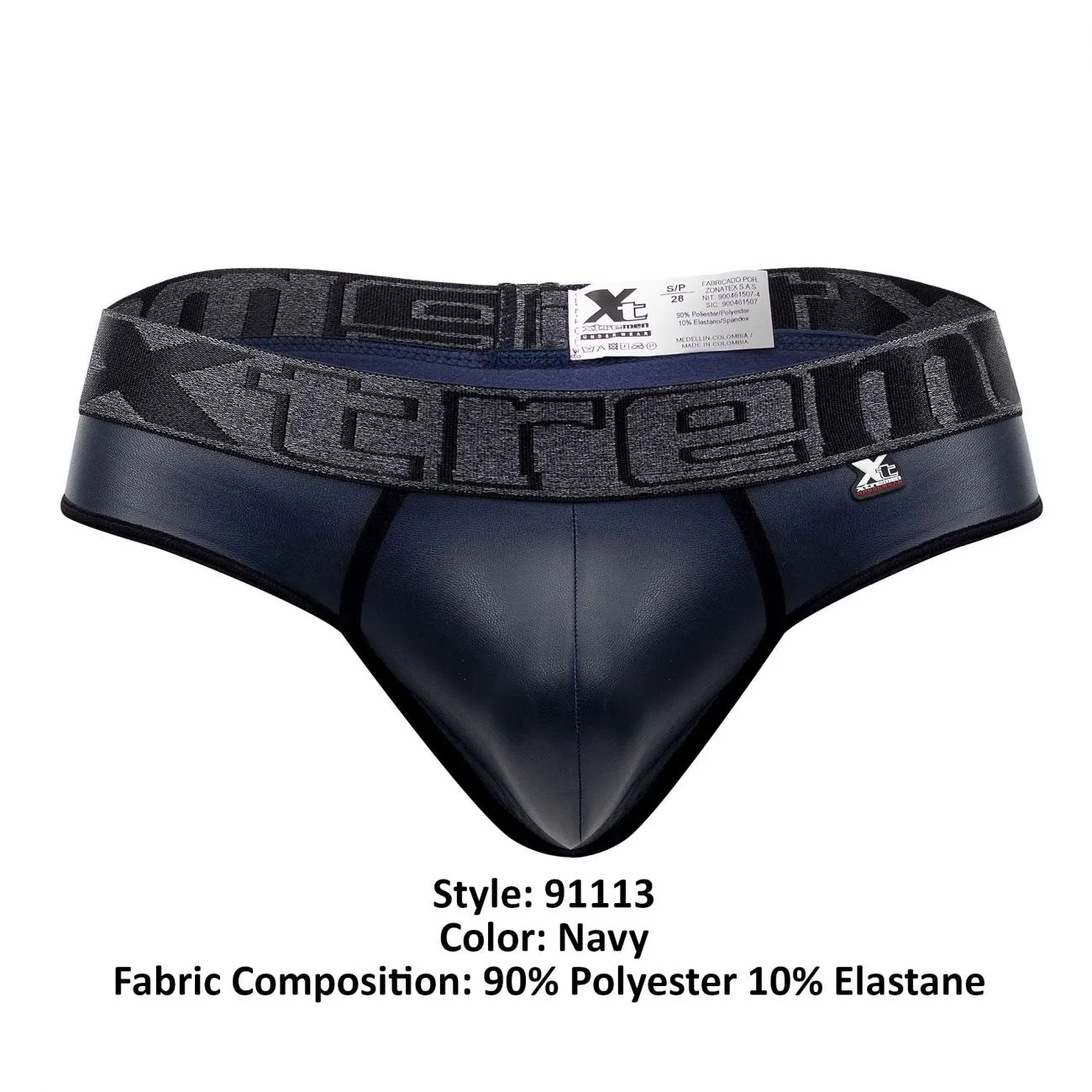 Xtremen 91113 Faux Leather Thongs Color Navy